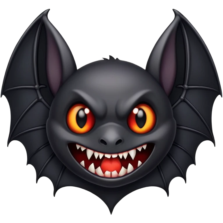 Black gothic vampiric realistic edgy scary spooky small Bat emoji