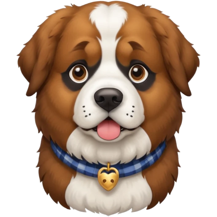 St. Bernard/Scottish Shepherd dog emoji