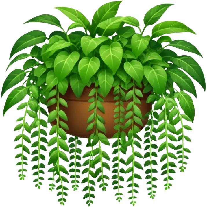 Lush green ceiling hanging plants  emoji