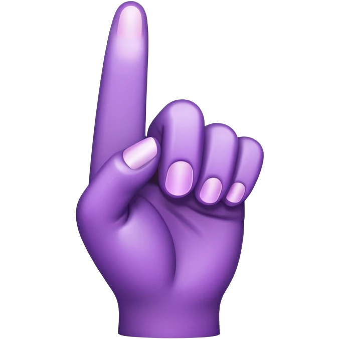 purple middle finger emoji