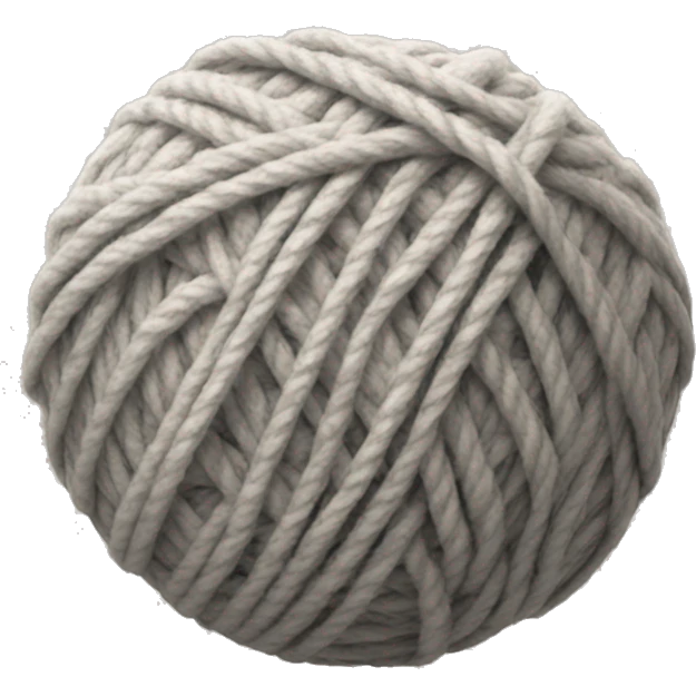 Plain Ball of yarn with a loose end emoji
