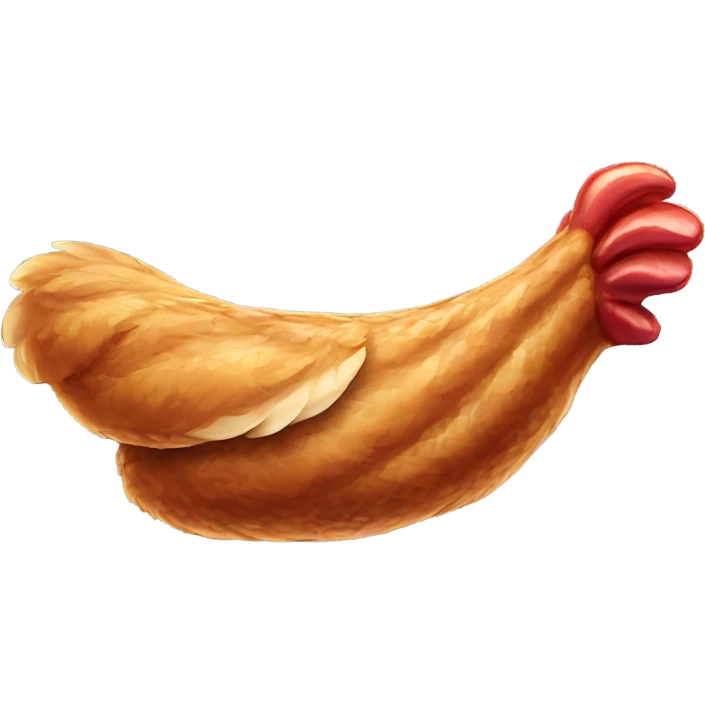 Chicken wing with moustache emoji