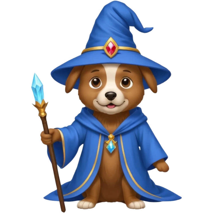 Dog wizard emoji