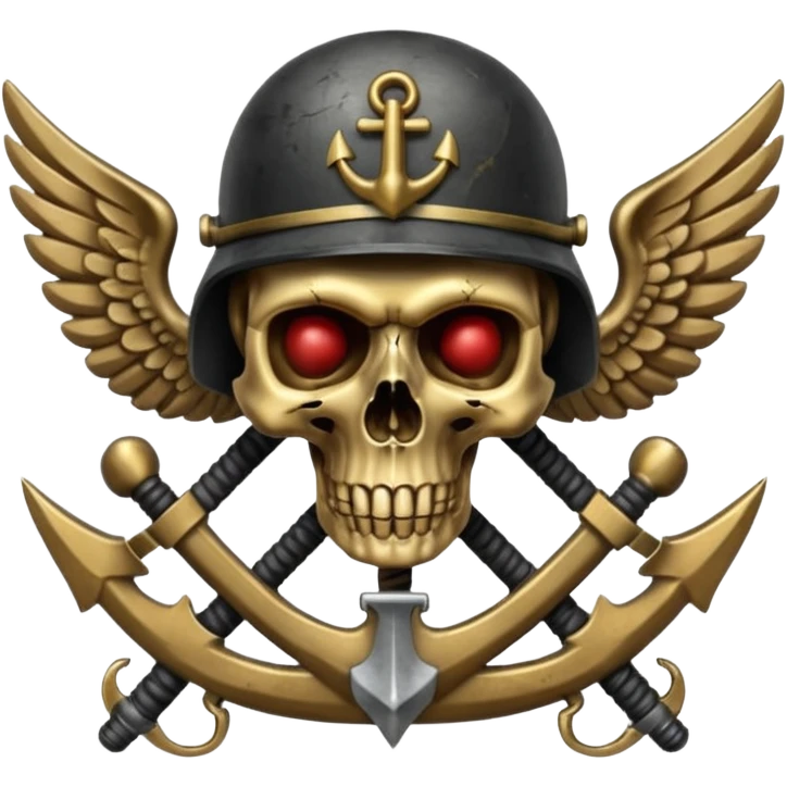 ⚓💀🪖⚔️💣🪽 emoji