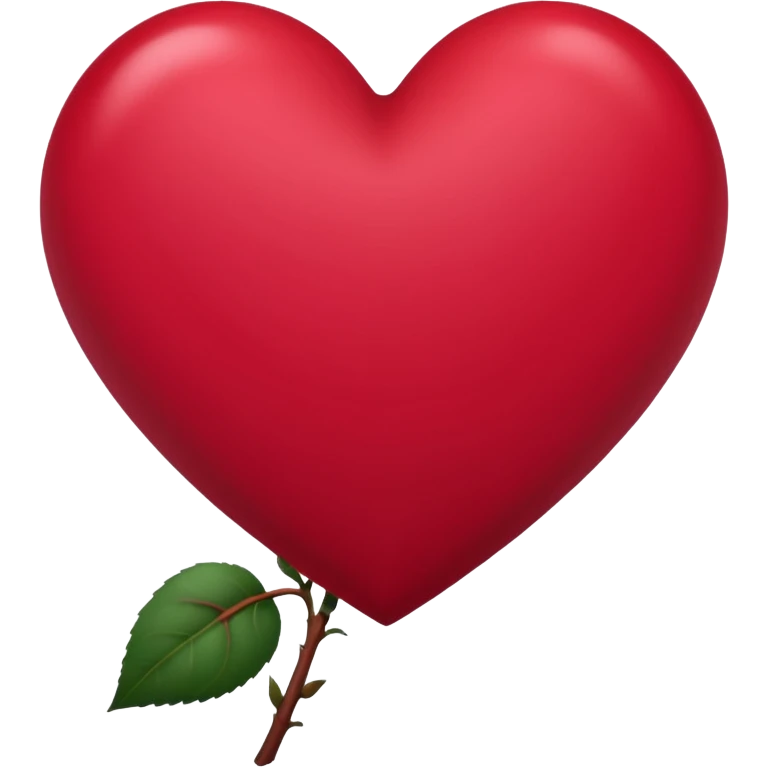 heart with a dark rose stem emoji
