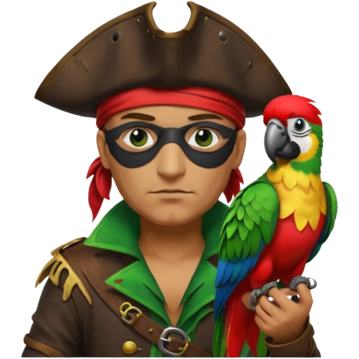 pirate and parrot emoji