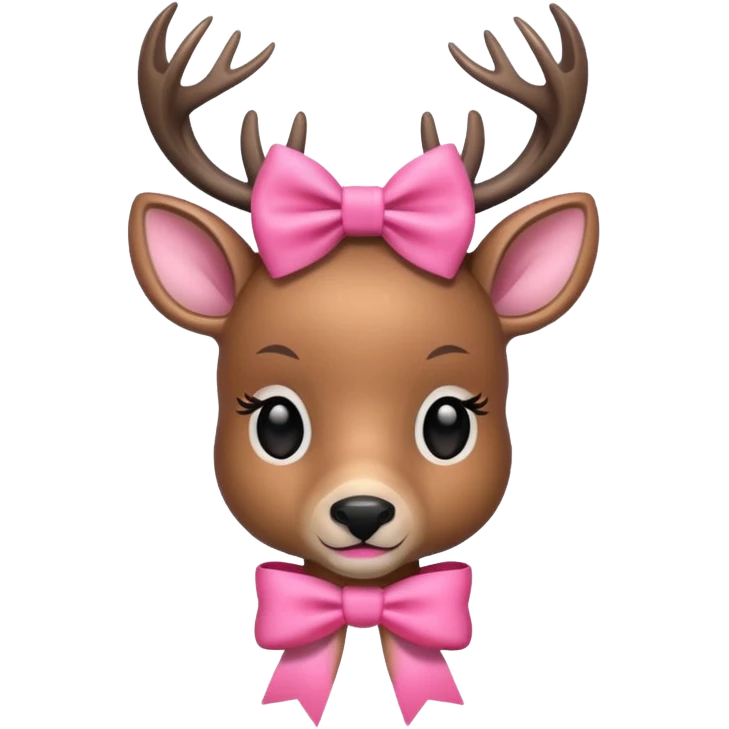  deer with pink bow emoji