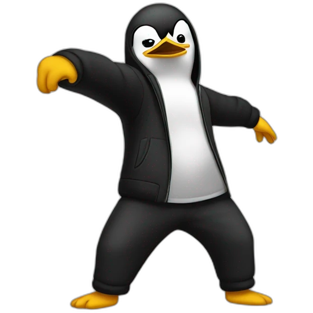 pengouin dabbing emoji