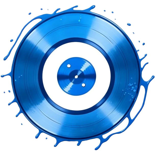  vinyl record blue  splatter  emoji