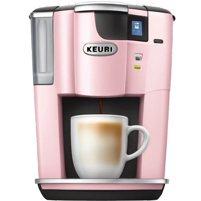 Realistic light pink keurig coffee machine emoji