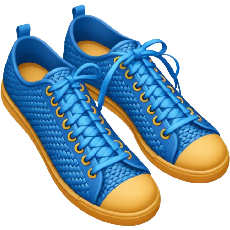 make an emoji of blue shoe laces only emoji