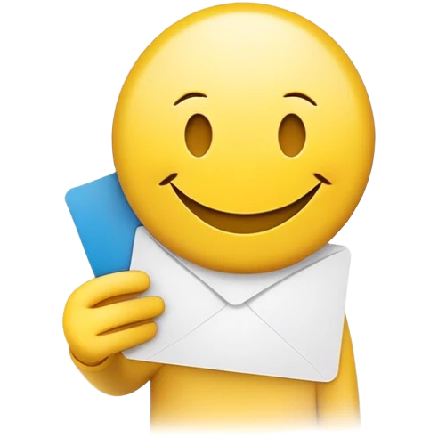 Smiley face holding a card emoji