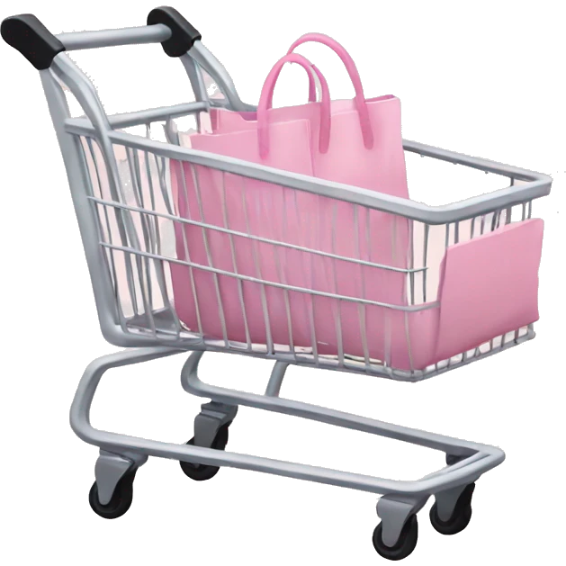 Pale pink shopping cart  emoji