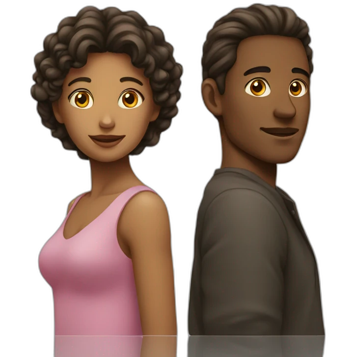 Femme sur un homme emoji