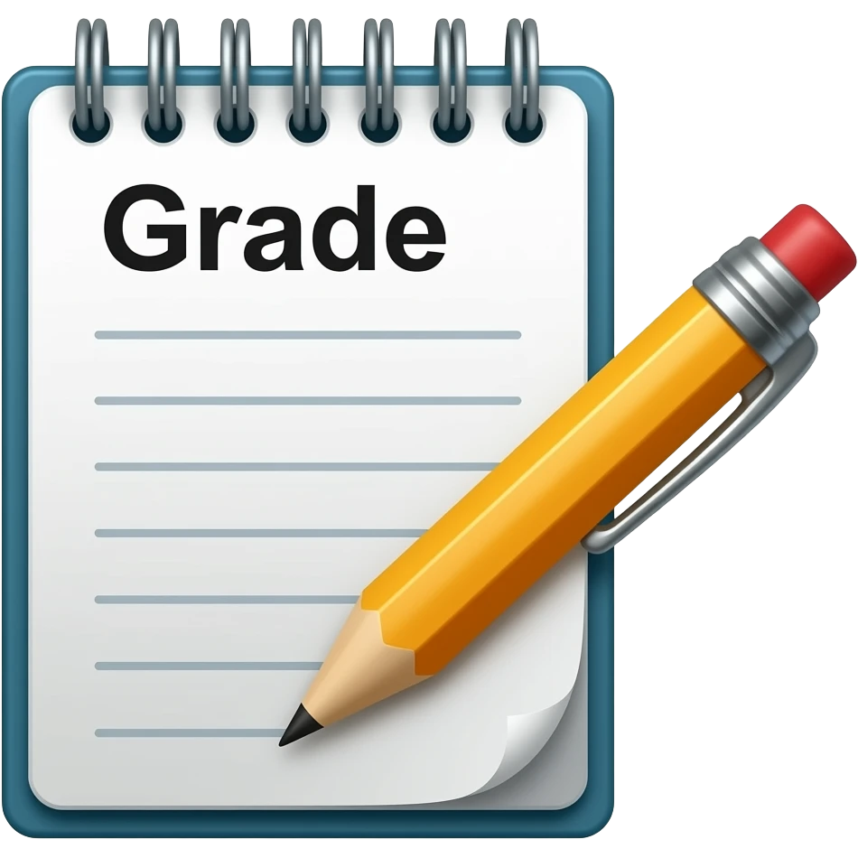 Ручка тетрадь оценка экзамен emoji