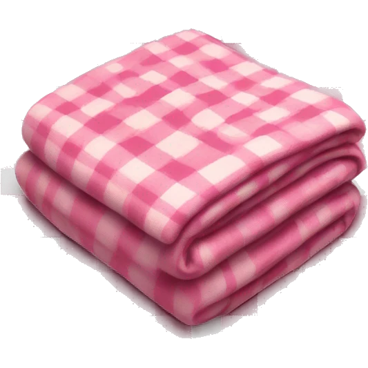 Pink plaid blanket emoji