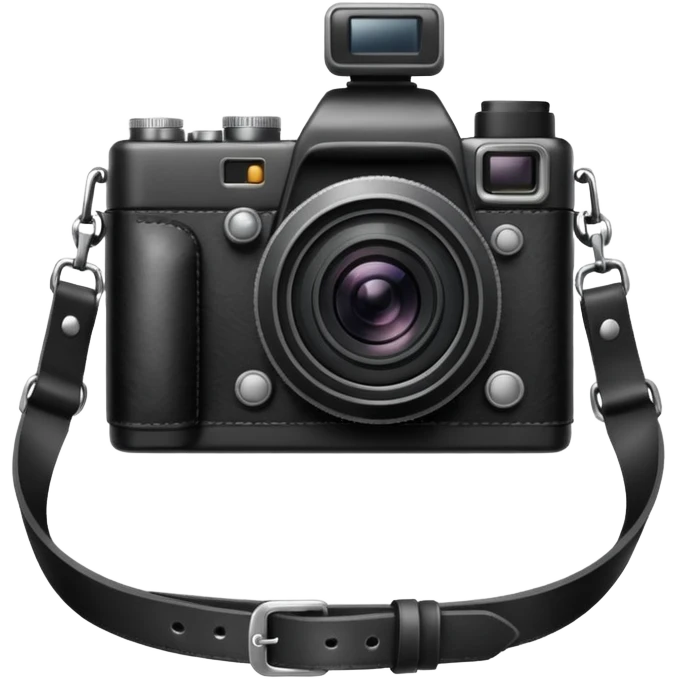 The camera has an additional strap emoji