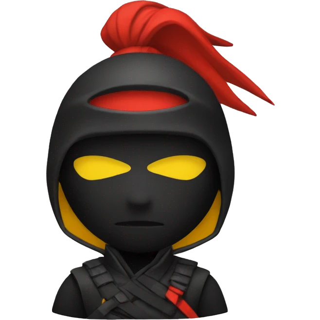 ninja black red yellow from top to bottom emoji