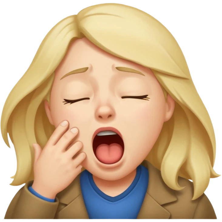 yawning sleepy character emoji
