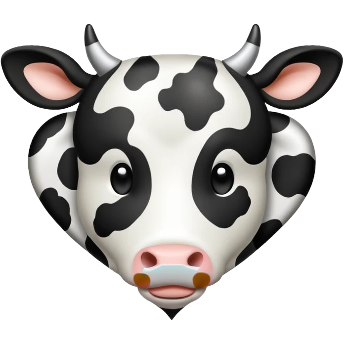 Cow print heart emoji