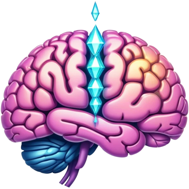 magic brain with sparkles emoji