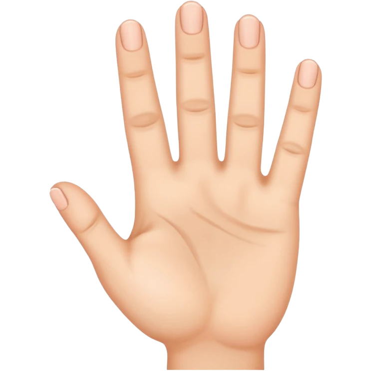 hand showing 4 fingers emoji