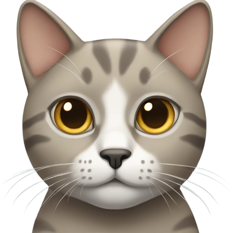 Tan and grey cat emoji