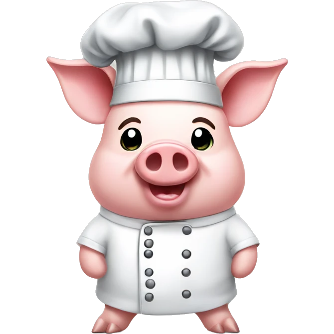 Pig with chefs hat emoji