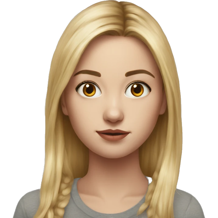 Emily Elizabeth, teenager hyperreal, photoreal portrait emoji