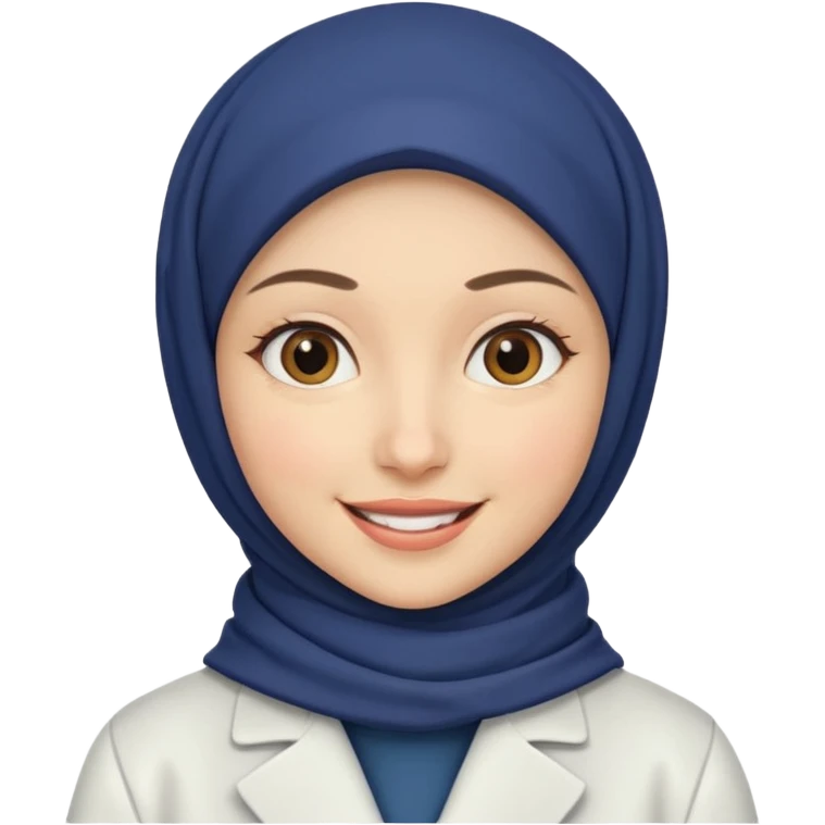 Hijab white caot emoji