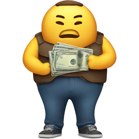 fat wallet with full of bill emoji