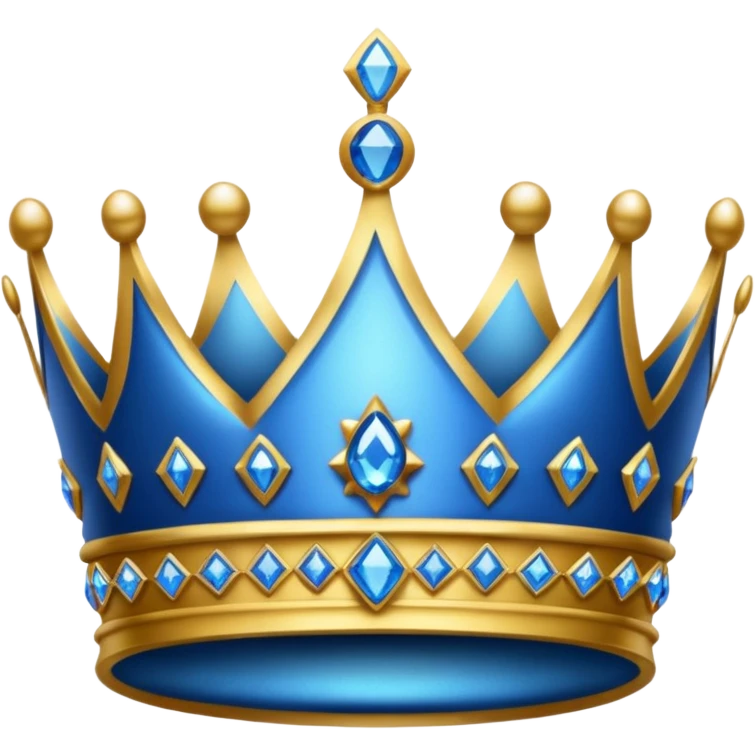 crown blue emoji