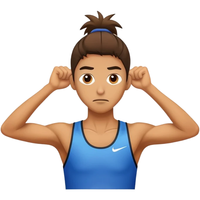 high jumper looking at the bar, determined expression emoji