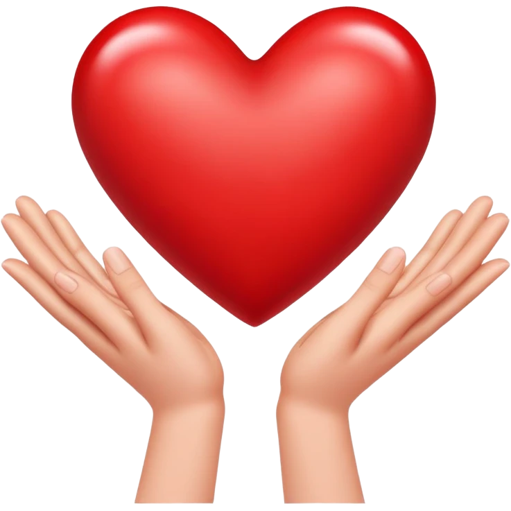 Heart with open hands emoji
