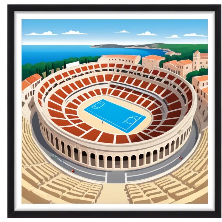 Cinematic Realistic Pula Arena, Croatia emoji emoji