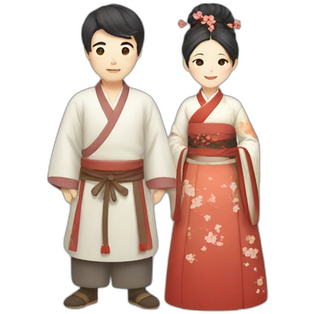 man and woman in Hanfu emoji