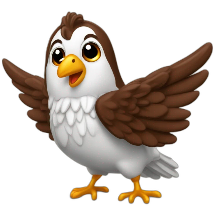 Du chocolat avec des ailes emoji