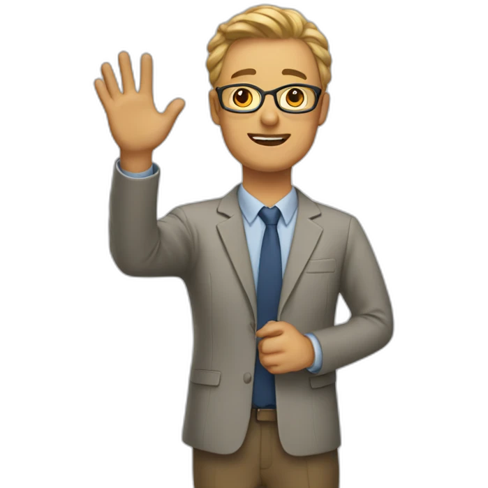 a teacher showing something emoji