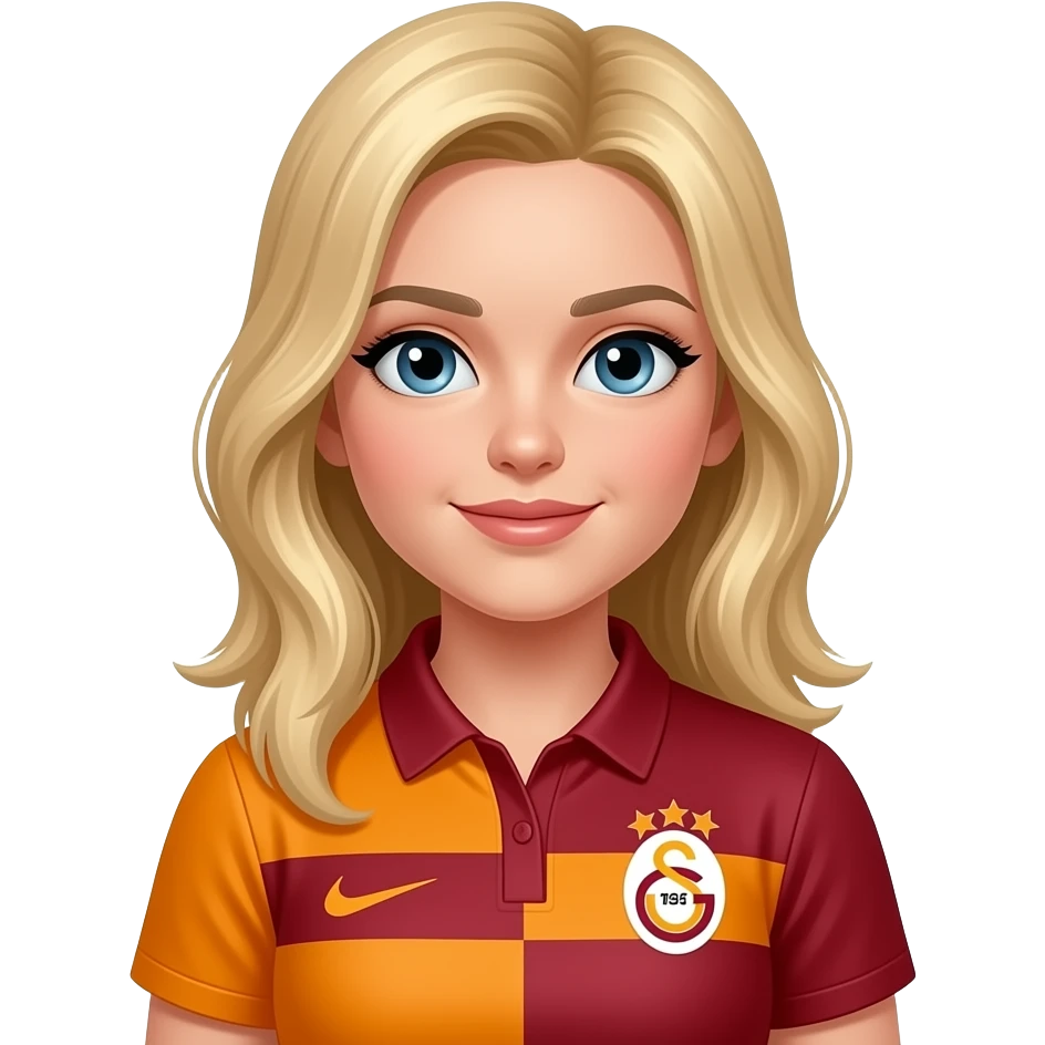 sarı saçlı galatasaray formalı kız emoji