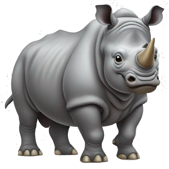 Rhinoceros wearing fur emoji