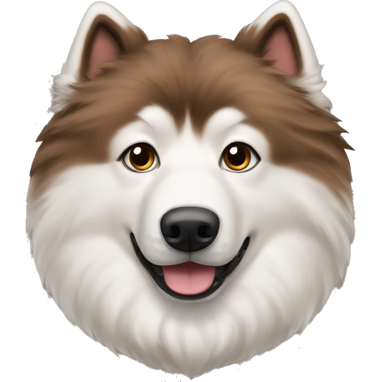 Brown samoyed dog with brindle markings emoji