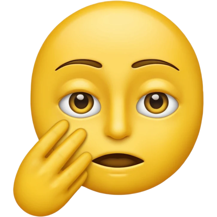Emoji jaune qui dit ferme ta bouche emoji