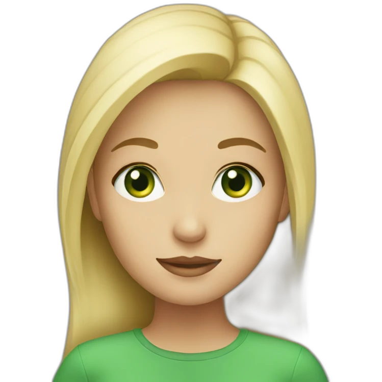 blonde girl with green eyes emoji