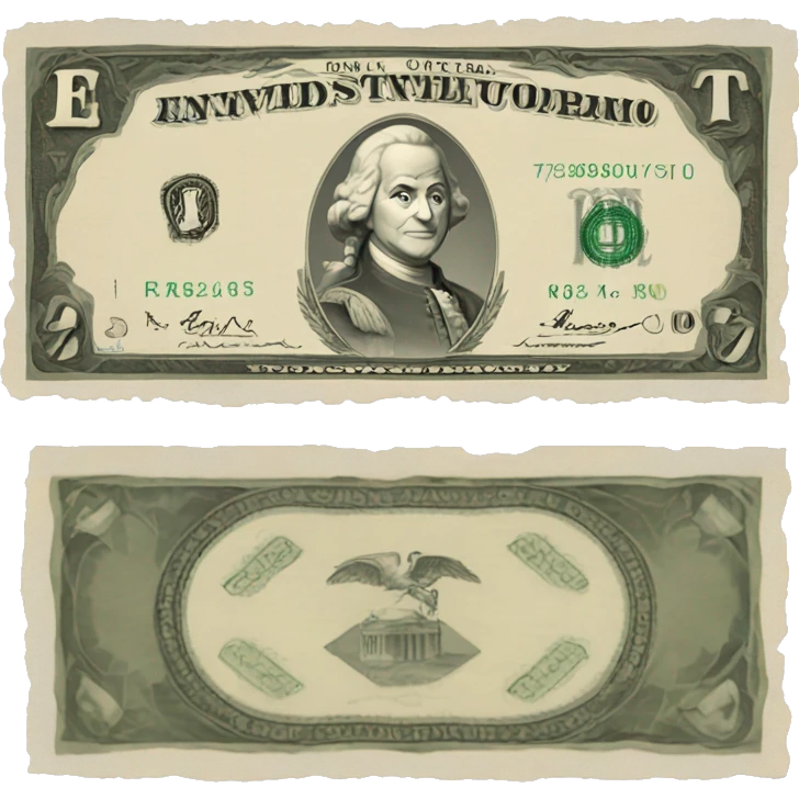 Bank note writing NewGenAI emoji
