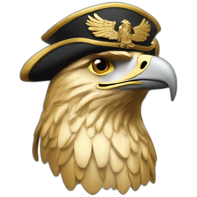 golden imperial eagle with napoleon hat emoji