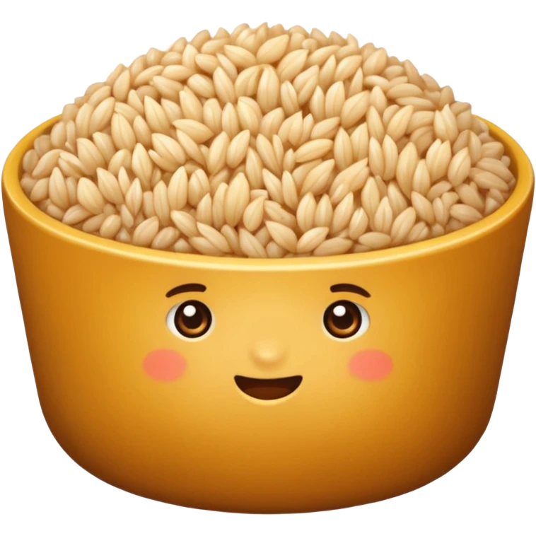 cooked brown rice emoji