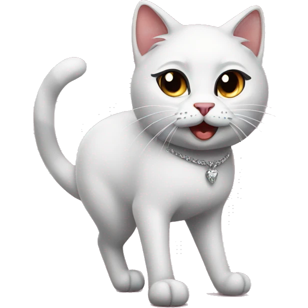 sassy cat wearing high heels emoji