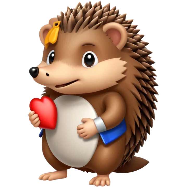 Hedgehog with broken arm  emoji