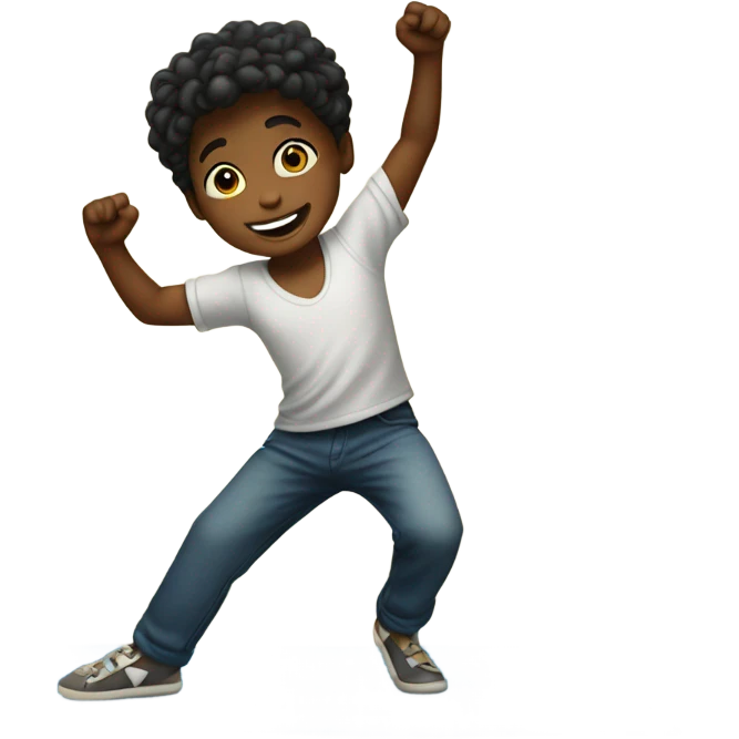 Kid dancing on mat emoji