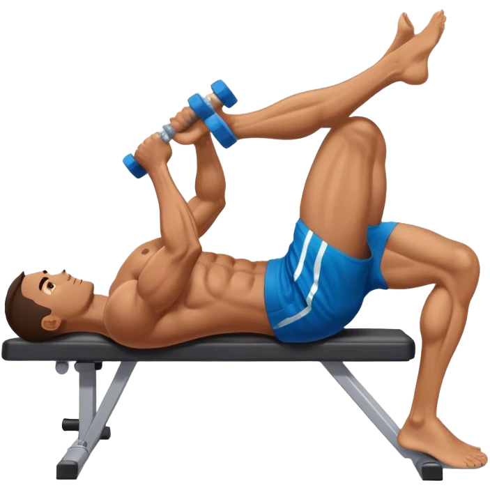 side-view of guy doing decline abdominal Crunches emoji